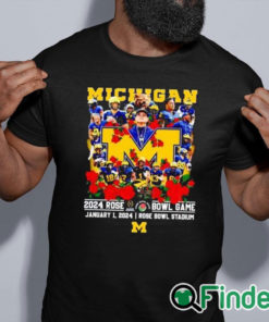 black shirt Michigan 2024 Rose Bowl Game January 1 2024 Bowl Season 2023 2024 Shirt