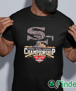 black shirt San Francisco 49ers national football conference championship 2024 shirt