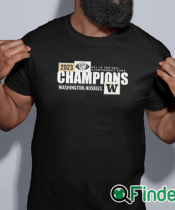 black shirt Washington Huskies 2023 Pac 12 Football Conference Champions shirt