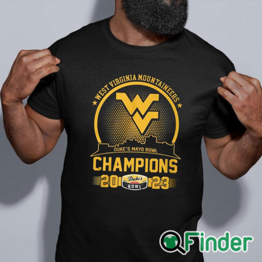 black shirt West Virginia Mountaineers Duke's Mayo Bowl Champions 2023 Shirt