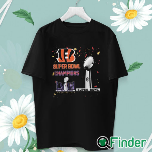 unisex T shirt Bengals Super Bowl Champions LVIII Las Vegas 2024 Shirt