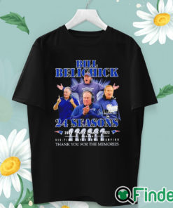 unisex T shirt Bill Belichick New England Patriots 2000 2023 24 Seasons Thank You For The Memories Shirt