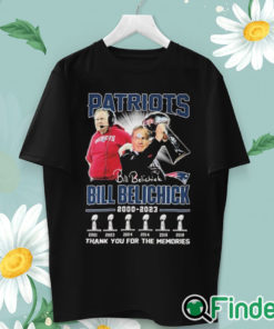 unisex T shirt Bill Belichick New England Patriots 2000 2023 Thank You For The Memories Signature Shirt