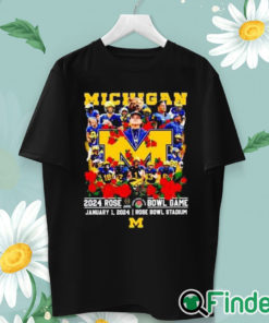 unisex T shirt Michigan 2024 Rose Bowl Game January 1 2024 Bowl Season 2023 2024 Shirt