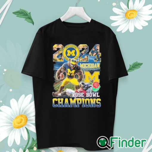 unisex T shirt Michigan Beat Alabama 2024 Rose Bowl Champions Shirt