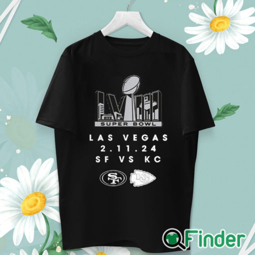 unisex T shirt Official kansas City Chiefs vs. San Francisco 49ers Super Bowl LVIII Las Vegas 2.11,2024 Shirt