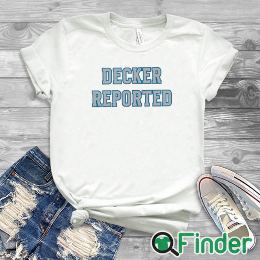 white T shirt Decker Reported As Eligible Funny Lions 2023 Shirt