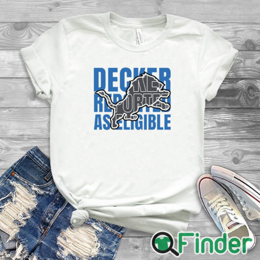 white T shirt Decker Reported As Eligible Tee Shirt