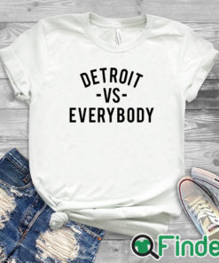 white T shirt Detroit VS Everybody T Shirt