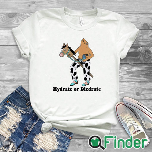 white T shirt Hydrate Or Diedrate Frog And Horse Shirt