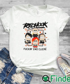 white T shirt Redhook South Park 'Fuckin' Emo Cliché T shirt
