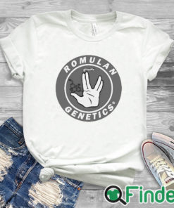 white T shirt Romulan Genetics Shirt