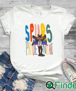 white T shirt Spurs Pride Night Shirt