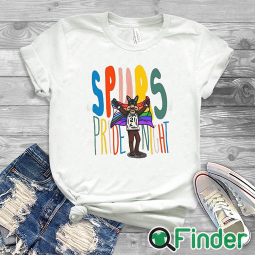 white T shirt Spurs Pride Night Shirt