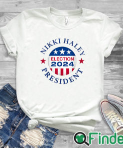 white T shirt Vote Nikki Haley Campaign 47th President 2024 First Woman T Shirt
