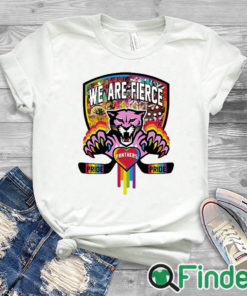white T shirt We Are Fierce Panthers Pride Shirt