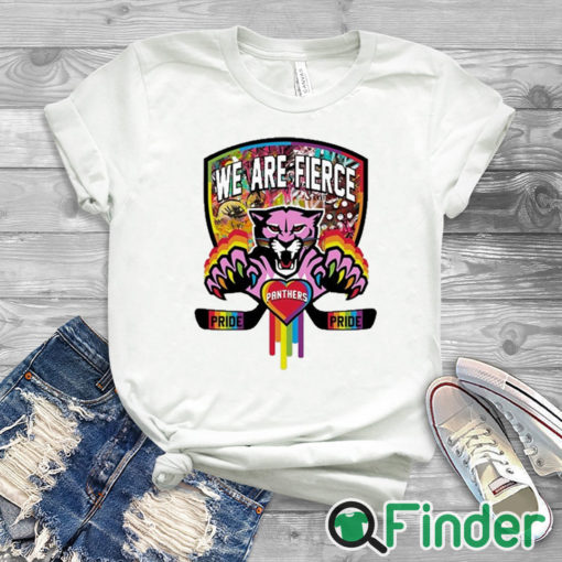 white T shirt We Are Fierce Panthers Pride Shirt