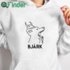 white hoodie Bjark Swedish Dog Funny Shirt