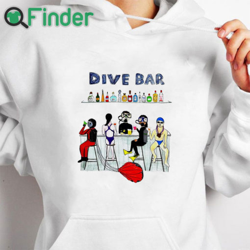 white hoodie Dave Portnoy Dive Bar Shirt