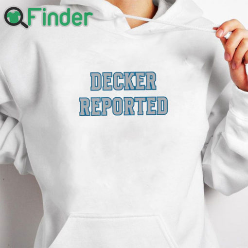 white hoodie Decker Reported As Eligible Funny Lions 2023 Shirt