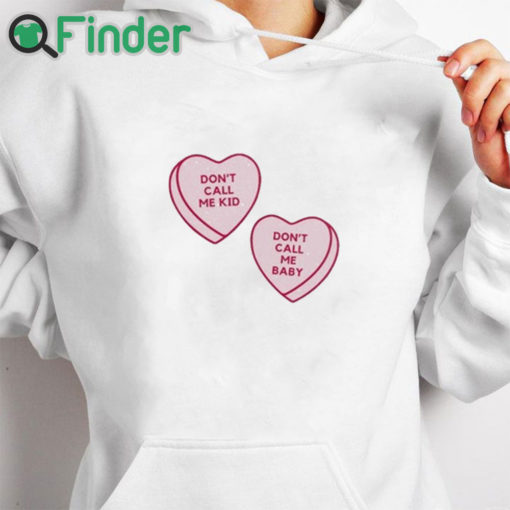 white hoodie Don't Call Me Baby Heart Candy Shirt