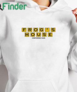 white hoodie Emanuel Miller Frog's House Conference Win Shirt