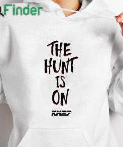 white hoodie Kareem The Hunt Is On Shirt