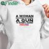 white hoodie Sean Strickland A Woman In Every Kitchen A Gun In Every Hand Shirt