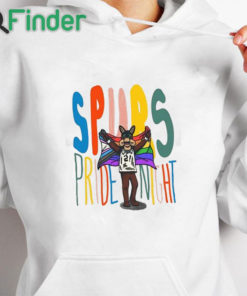 white hoodie Spurs Pride Night Shirt