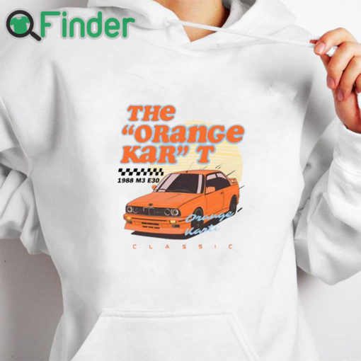 white hoodie The Orange Kar'' T 1988 M3 E30 Classic Shirt