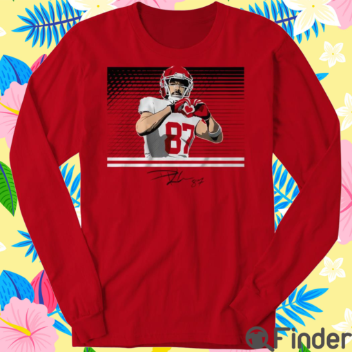 Kansas City Chiefs Travis Kelce Throw Up The Heart Hands Signature Sweatshirt