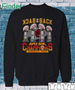 Sweatshirt Back 2 Back 4X Super Bowl Champions KC Chiefs Shirt