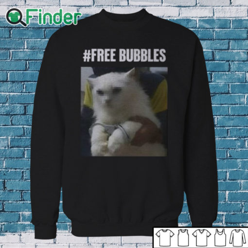 Sweatshirt Free Bubbles Cat Shirt