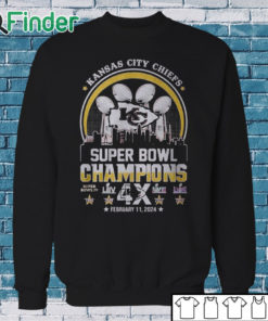 Sweatshirt Kansas city Chiefs super bowl champions 4x february 11 2024 T shirt