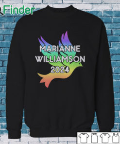 Sweatshirt Marianne Williamson For President 2024 Rainbow Poster Shirt