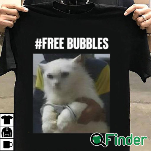 T shirt black Free Bubbles Cat Shirt