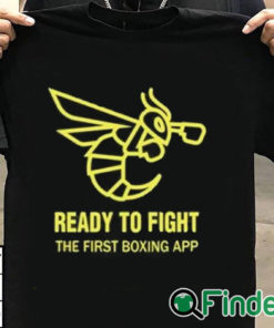 T shirt black Ready To Fight The First Boxing App Shirt