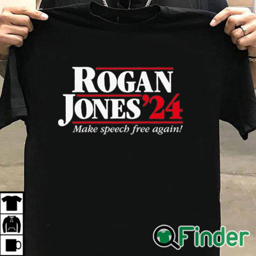T shirt black Rogan Jones '24 Funny Political Men Shirt