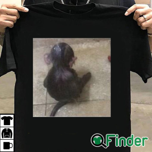 T shirt black Sad Monkey In The Shower Shirt