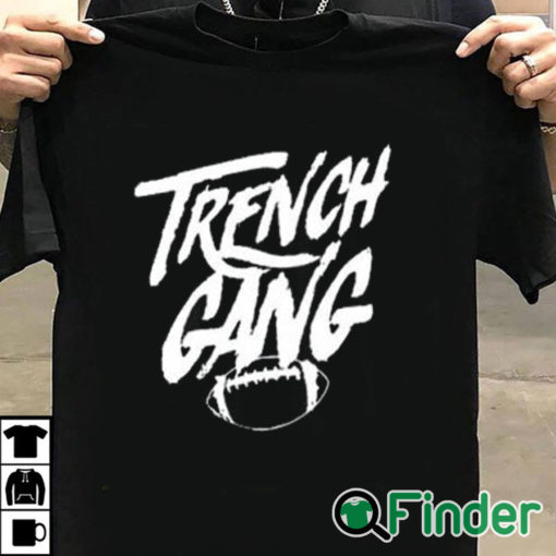 T shirt black Trench Gang American Football Shirt