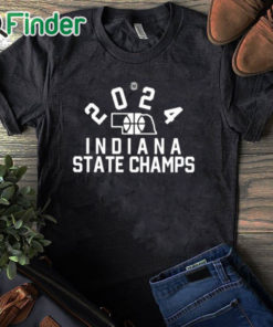 black T shirt 2024 Indiana State Champs Shirt