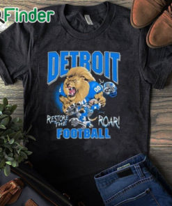 black T shirt Aidan Hutchinson Detroit Re The Roar Shirt