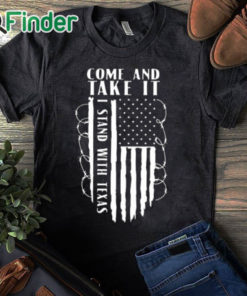 black T shirt Come And Take It Patriotic Conservative Razor Wire Border Shirt