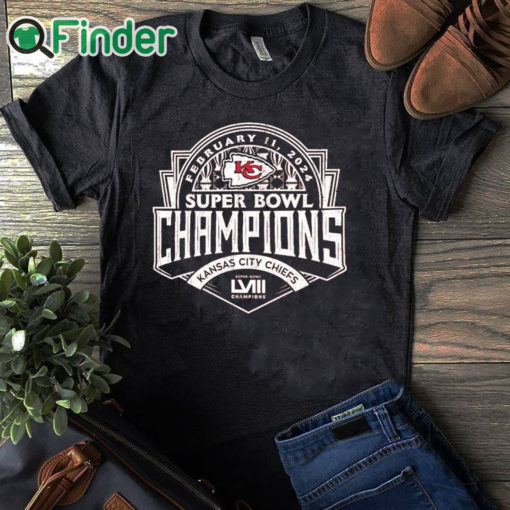 black T shirt February 11 2024 Super Bowl Champions Kansas City Chiefs Shirt