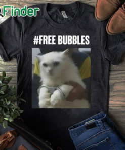 black T shirt Free Bubbles Cat Shirt