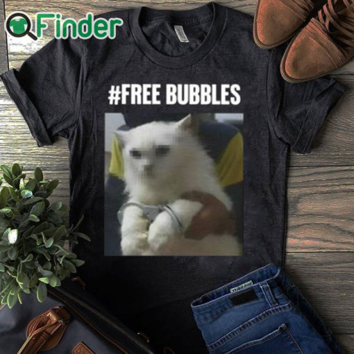 black T shirt Free Bubbles Cat Shirt