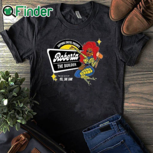 black T shirt Sapphira Cristal Presents Roberta The Builder Shirt