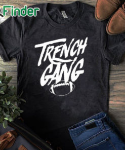 black T shirt Trench Gang American Football Shirt