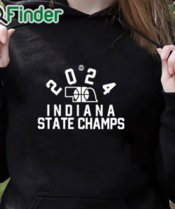 black hoodie 2024 Indiana State Champs Shirt