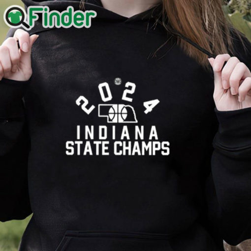 black hoodie 2024 Indiana State Champs Shirt